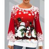 Christmas Snowman Lantern Sleeve Sweatshirt