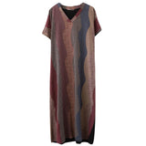 Cotton Elegant Vintage Stripe Dress