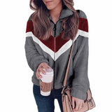 Plush Zipper Cardigan Contrast Color Jacket