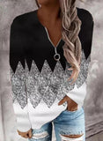 Zipper Long Sleeve T-shirt