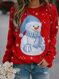 Christmas Print Hooded Contrast Sweatshirt