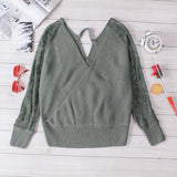 V-neck Lace Hollow Out Sweater