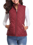 solid color pocket sleeveless zipper cotton vest