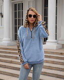 leopard print Plush Sweater Jacket