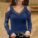 Lace Halter V-neck Net Top