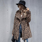 Leopard Thick Winter Women Casual Elegant Faux Fur Leopard Jacket