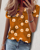 Daisy Floral Blouses Elegant Blusa Streetwear Plus