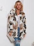 Women's Artificial Colorful Fur THICKING WARM Coat