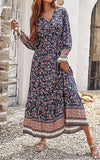 Chiffon Floral Bohemian Women Long Dress