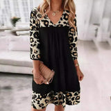 Popular Leopard V-Neck Mini Dress