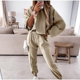 Warm Casual Hooded Sweater Suit