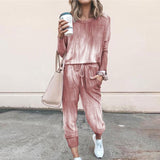 Women's Loose Solid Color Long-sleeved Casual Set