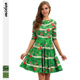 Christmas Printing Women's Dress