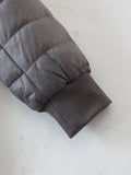 FLEECE QUILTED COTTON THERMAL SLIM ZIPPER DOWN JACKET