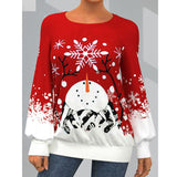 Christmas Snowman Lantern Sleeve Sweatshirt