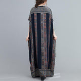 Cotton V-neck bohemian maxi dress