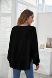 Decorative Button Long Sleeve T Shirt