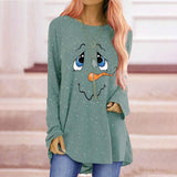 Autumn Long Sleeve Crew Neck Soild Tunic T-Shirt