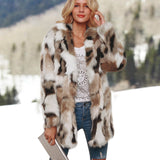 Women's Artificial Colorful Fur THICKING WARM Coat