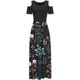 Stylish Floral Short Sleeve Maxi Dress