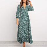 Chiffon Floral Print Elegant Casual Dress