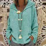 Loose hooded sweater