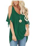 Bow Off Shoulder Lace-Up Loose street