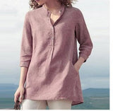 V Neck Casual Comfy Blouse