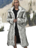 Women's Artificial Fur THICKING WARM Long Coat