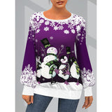 Christmas Snowman Lantern Sleeve Sweatshirt