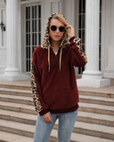 leopard print Plush Sweater Jacket