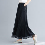 Fashion ice silk chiffon wide-leg pants