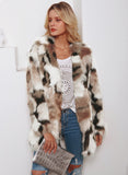 Women's Artificial Colorful Fur THICKING WARM Coat