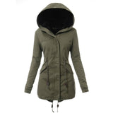 Hooded Long Sleeve Thicken Plus Cashmere Overcoat