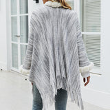 Tassel Cloak Shawl Sweater Coat