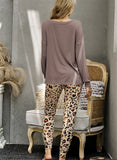 Loungewear Leopard Pants Pajama Set