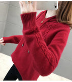 Casual Hooded Sweater Women New Autumn Winter Korean Loose Long Sleeve Tops