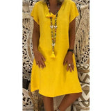 Cotton Casual Big Size Ladies Dress