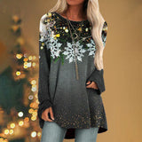 Christmas Snowflake Print T-shirt