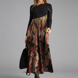 Elegant Fall Printed Long Sleeves Dresses