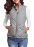 solid color pocket sleeveless zipper cotton vest