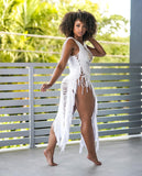 Hand Crochet Sexy Resort Blouse Fringe Dress