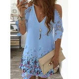 Women's Lace V-Neck Mini Dress