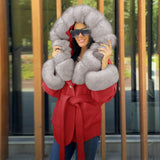 Wool Blends Thickened Fur Collar Pike Coats