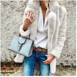 Long Sleeve Lapel Fluffy Coat