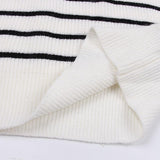 CASUAL STRIPED BLACK AND WHITE PULLOVER