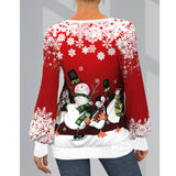 Christmas Snowman Lantern Sleeve Sweatshirt