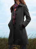 Double-sided Tweed Slim Lapel Coat