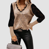 Elegant Lace Knitted Sweater