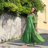 The Florence Blue&Green Dress